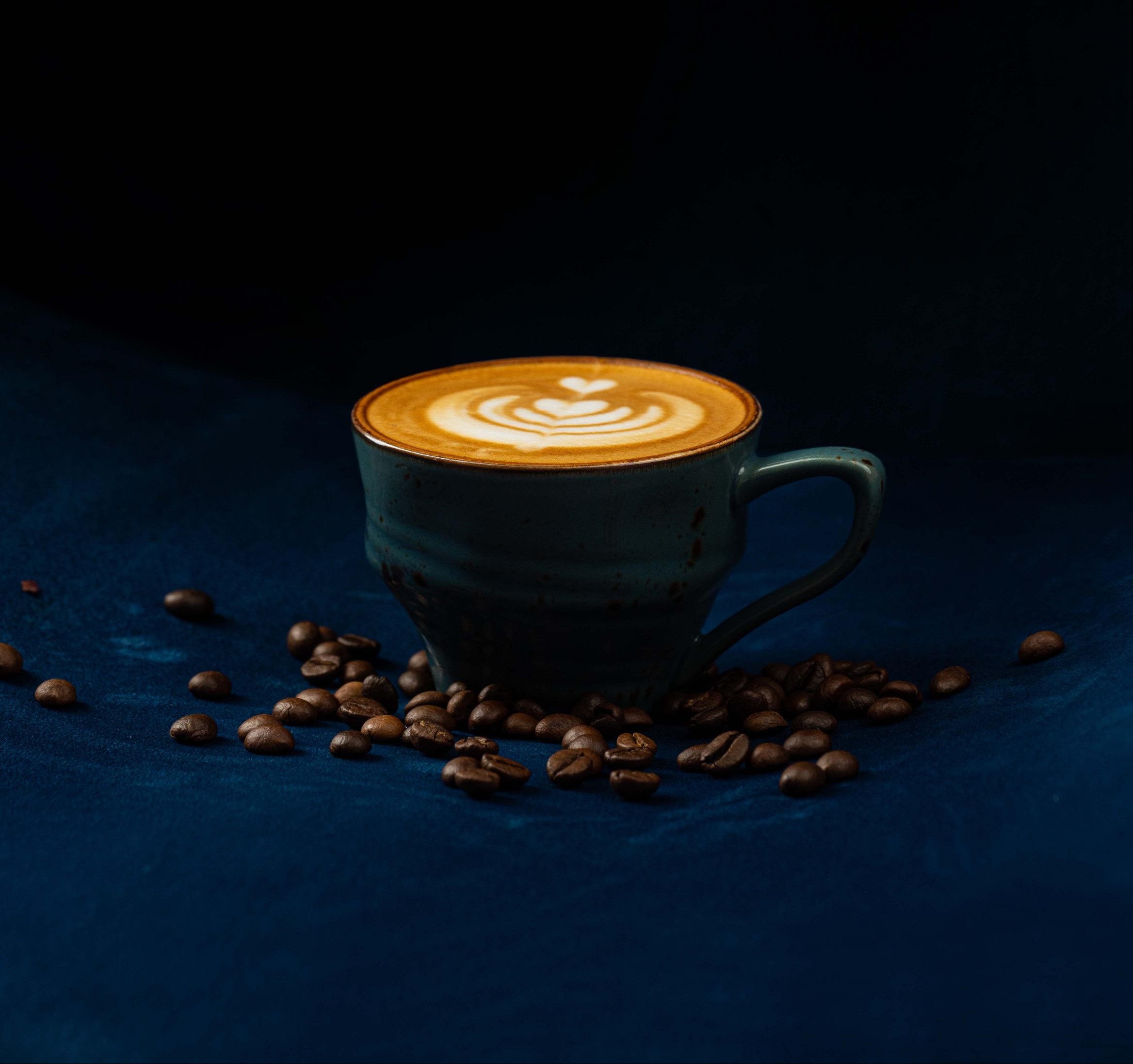 DNA cappuccino with latte art
